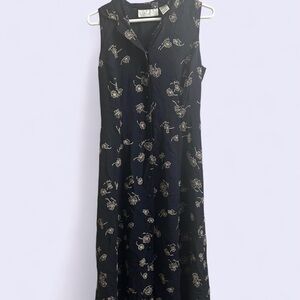 Liz Claiborne Black Floral Maxi Dress